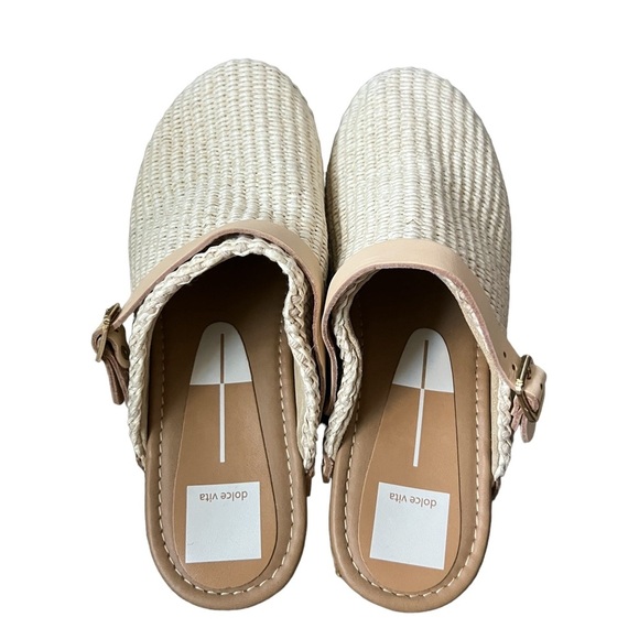 Dolce Vita Carlee Clogs in Tann/Natural Raffia Size 9 - Picture 7 of 15